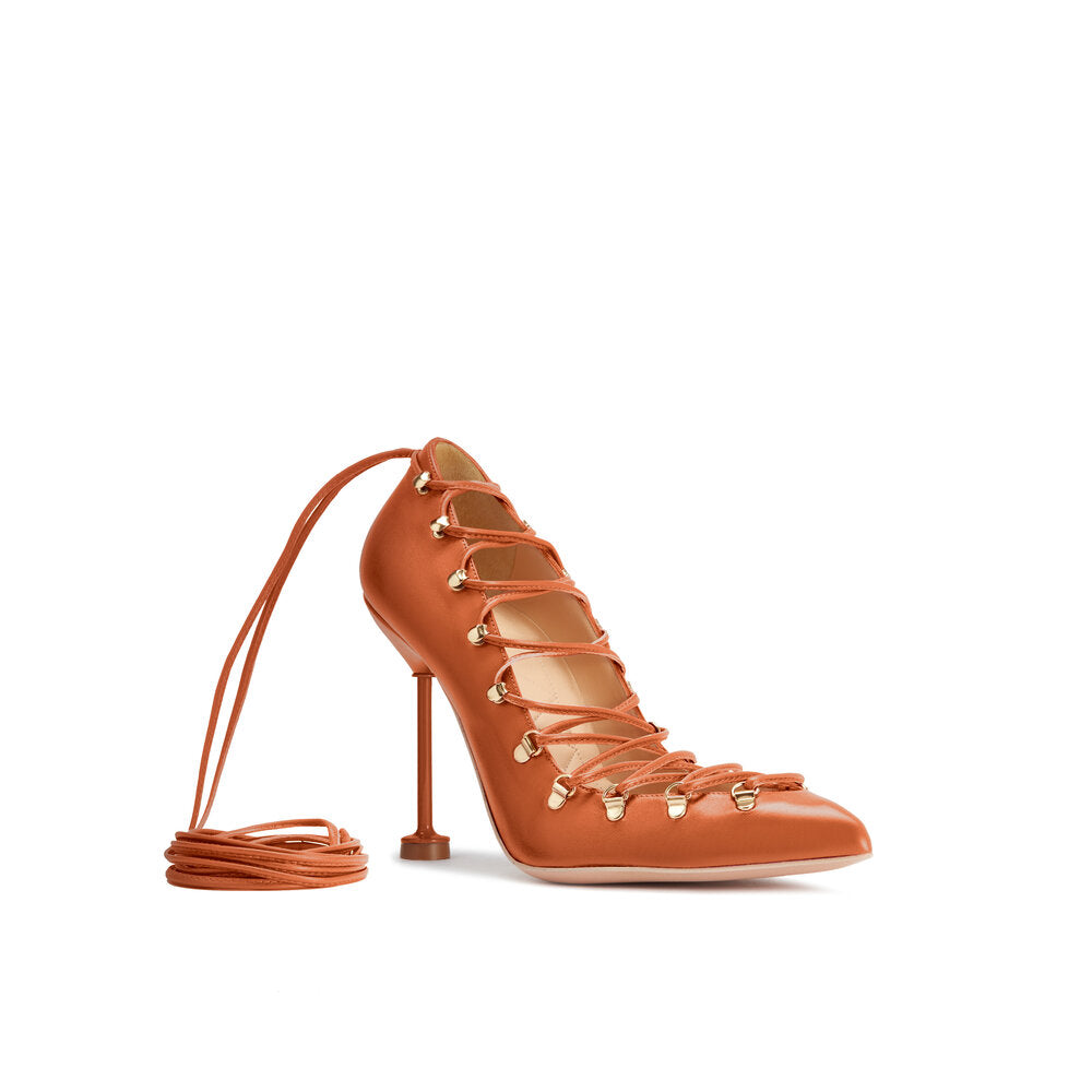 DITA Lace Up Pumps - Camel