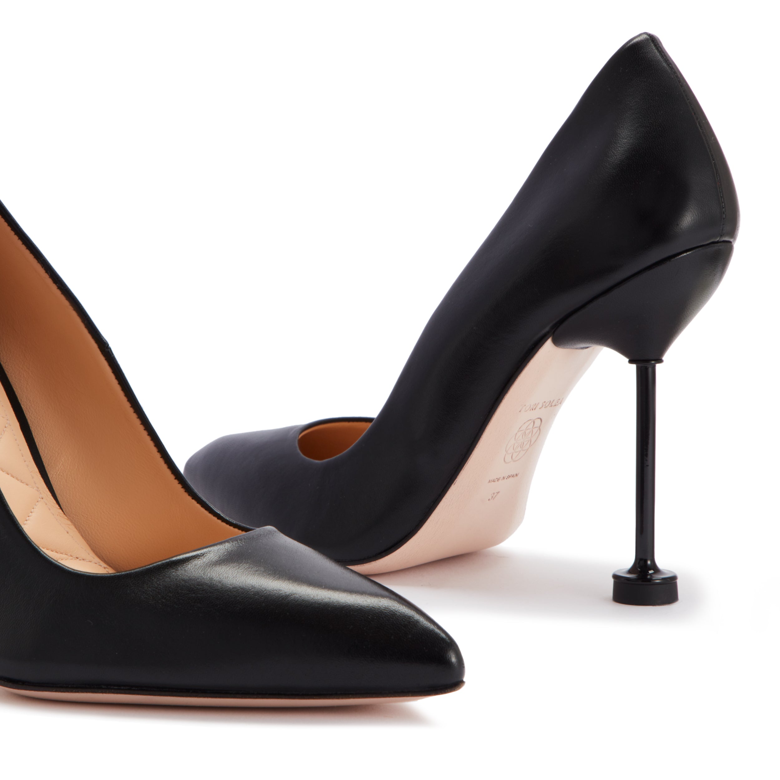 COCO Lamb Nappa Leather Pumps - Black