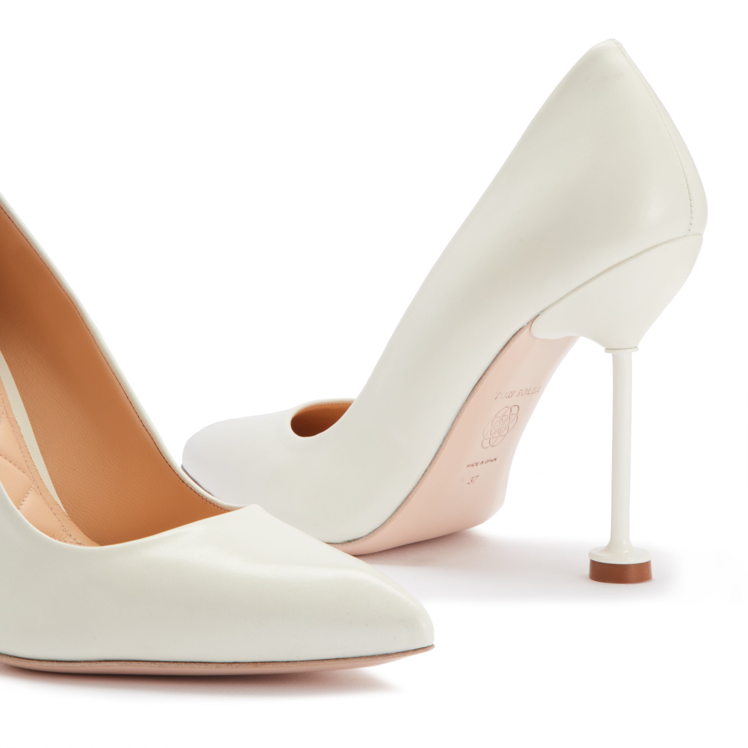 COCO Lamb Nappa Leather Pumps - Cream