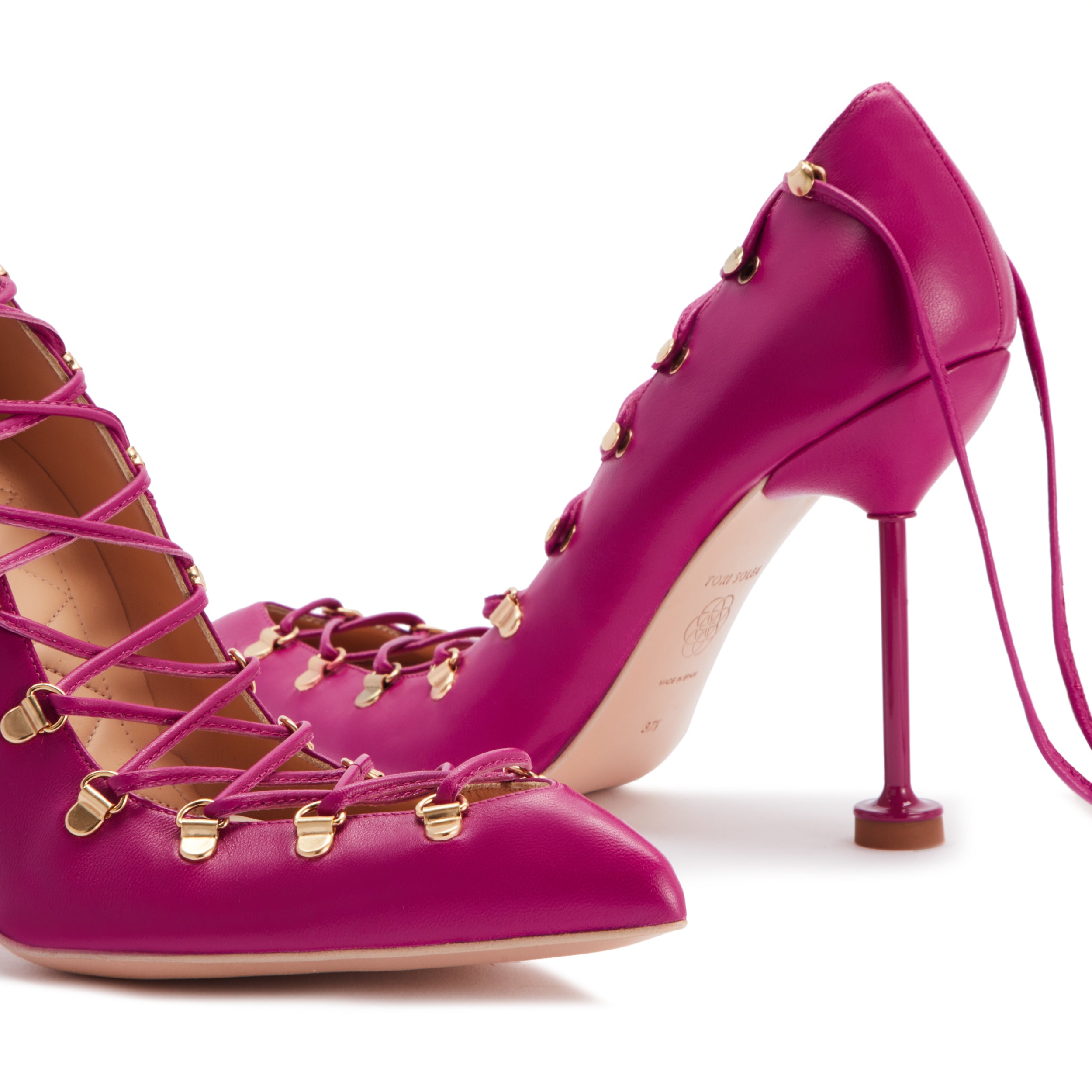 DITA Lace Up Pumps - Pink