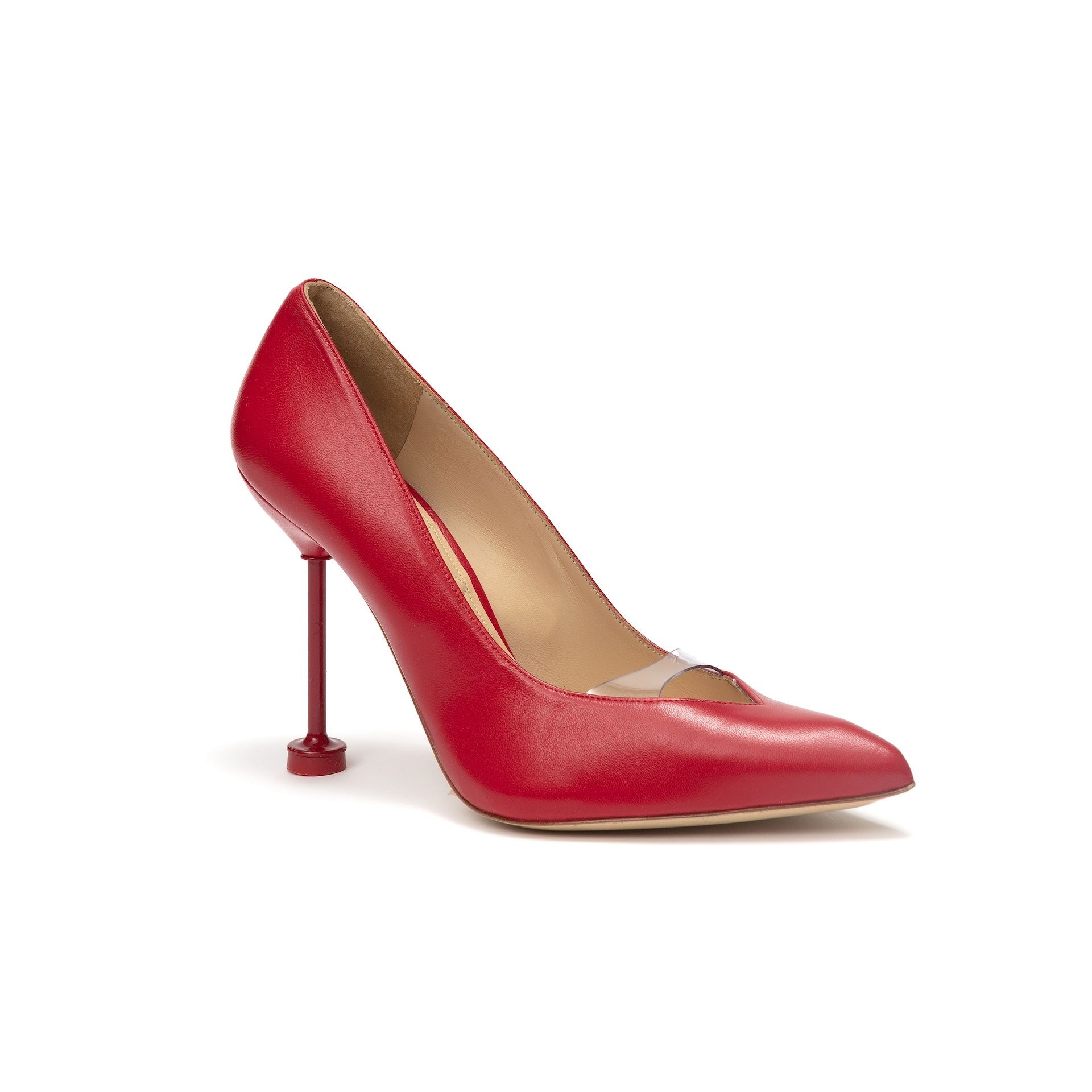 ANYA Calf Leather Pumps - Red