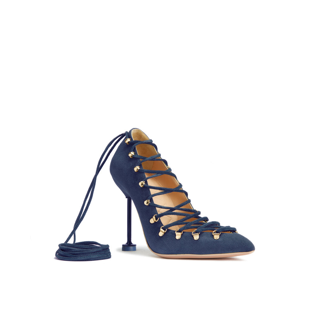 DITA Lace Up Pumps - Navy