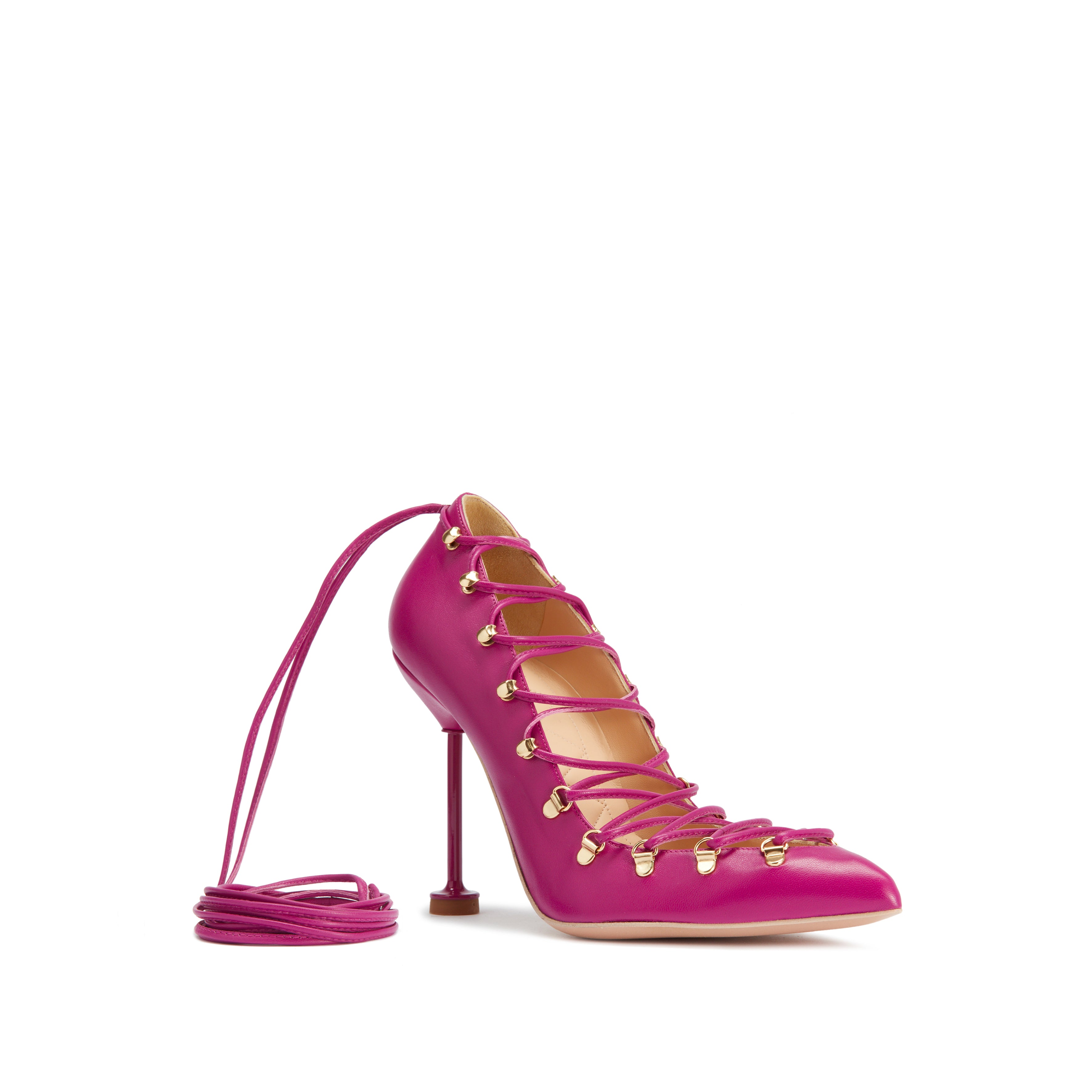 DITA Lace Up Pumps - Pink