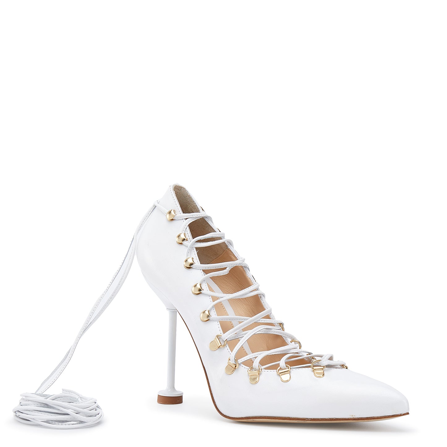 DITA Lace Up Pumps - White