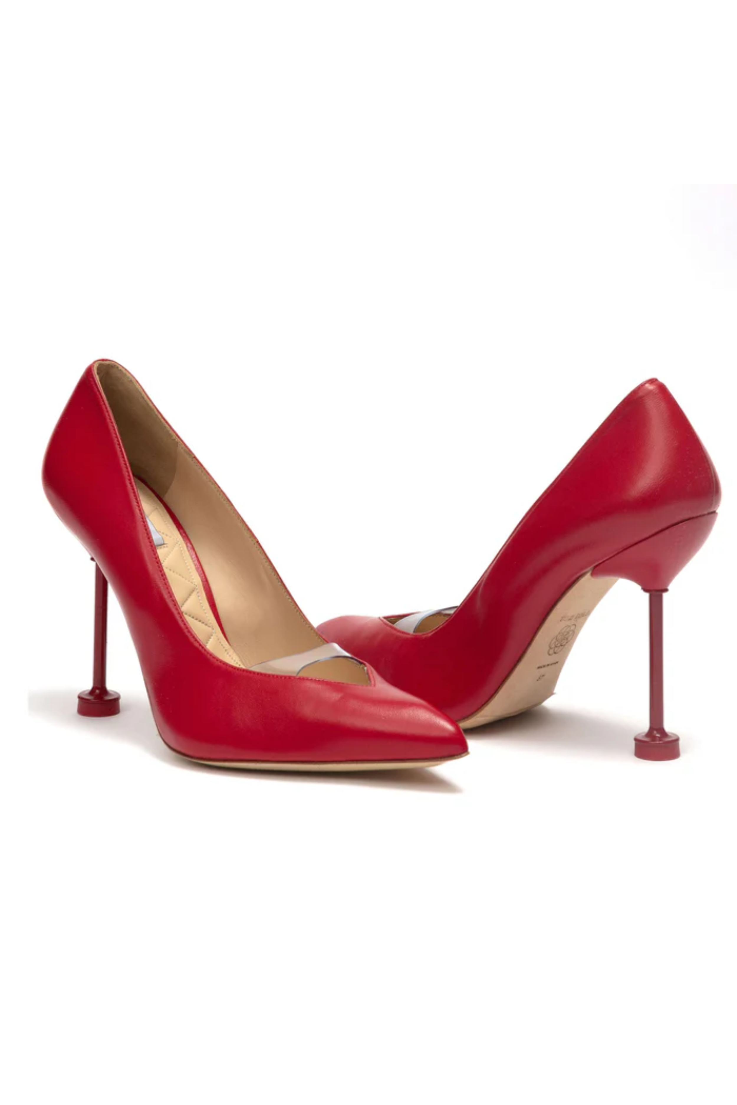 ANYA Calf Leather Pumps - Red