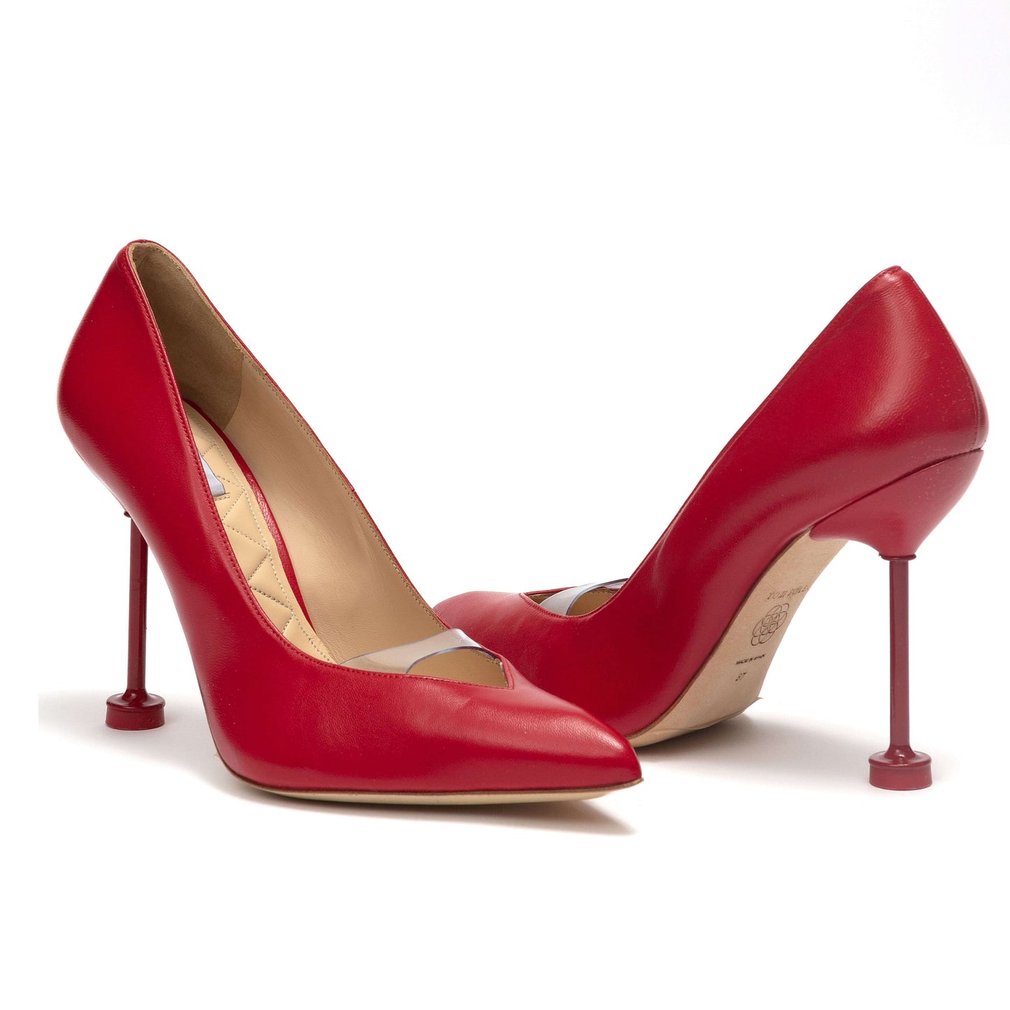 ANYA Calf Leather Pumps - Red