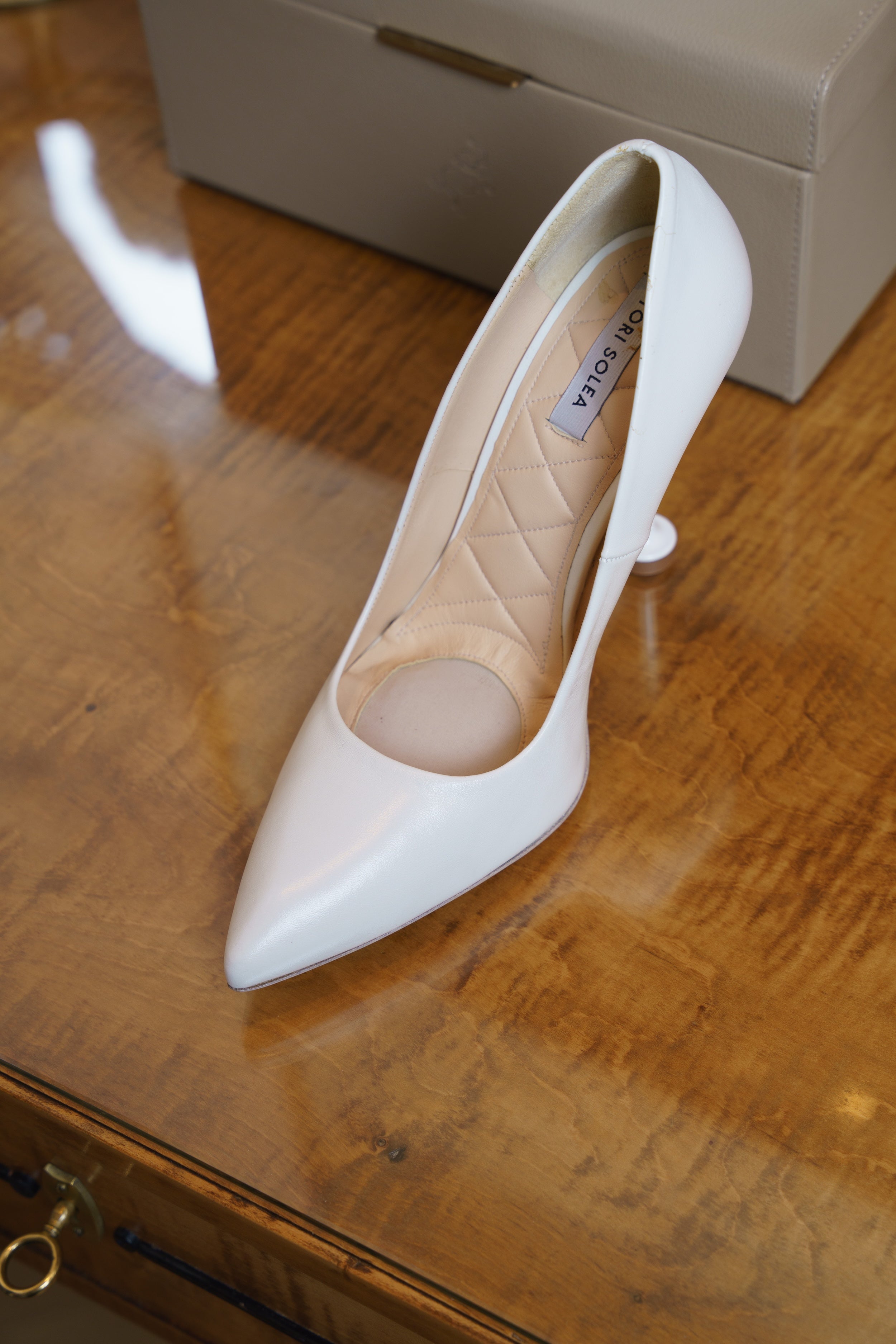 COCO Lamb Nappa Leather Pumps - Cream