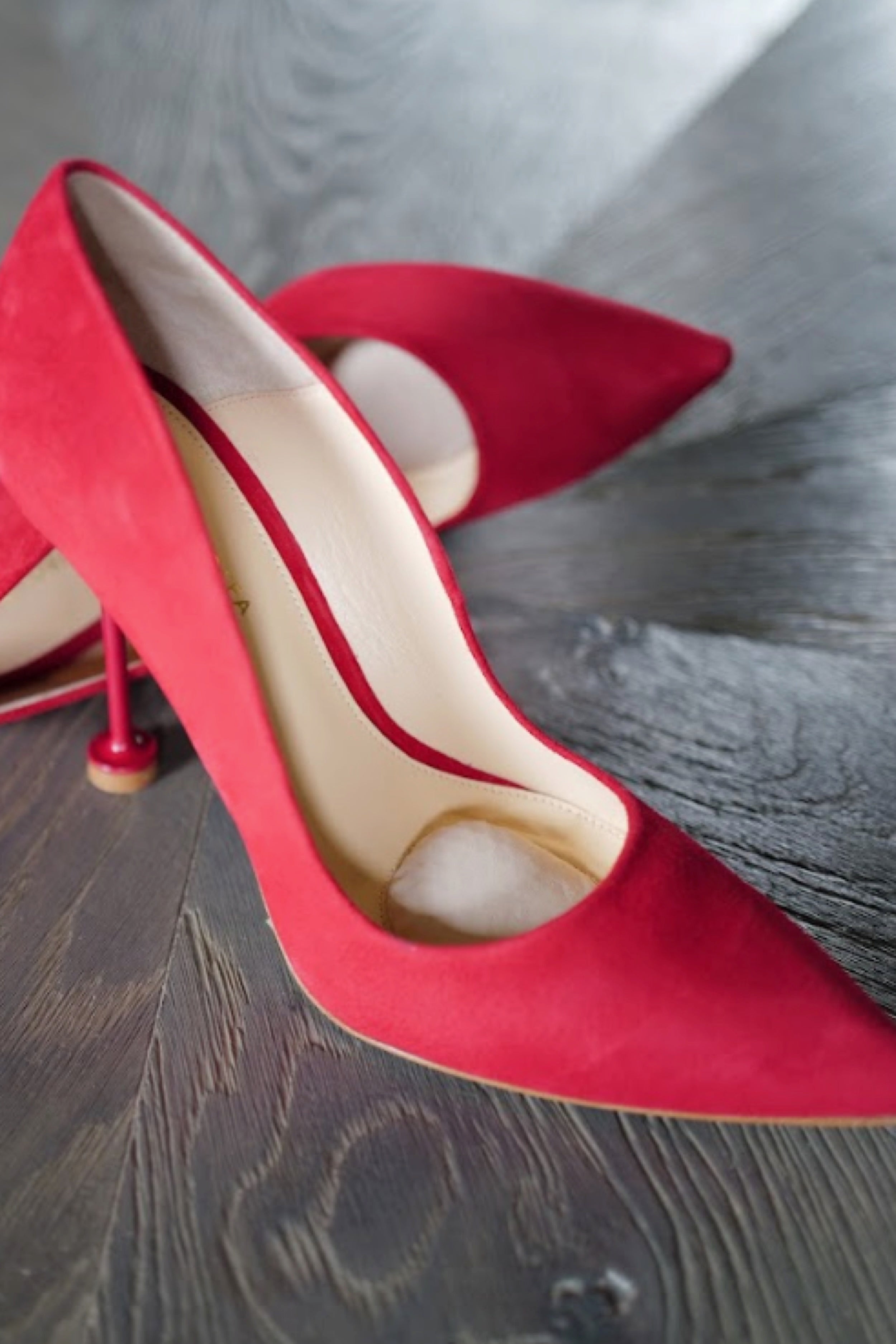 COCO Suede Pumps - Berry