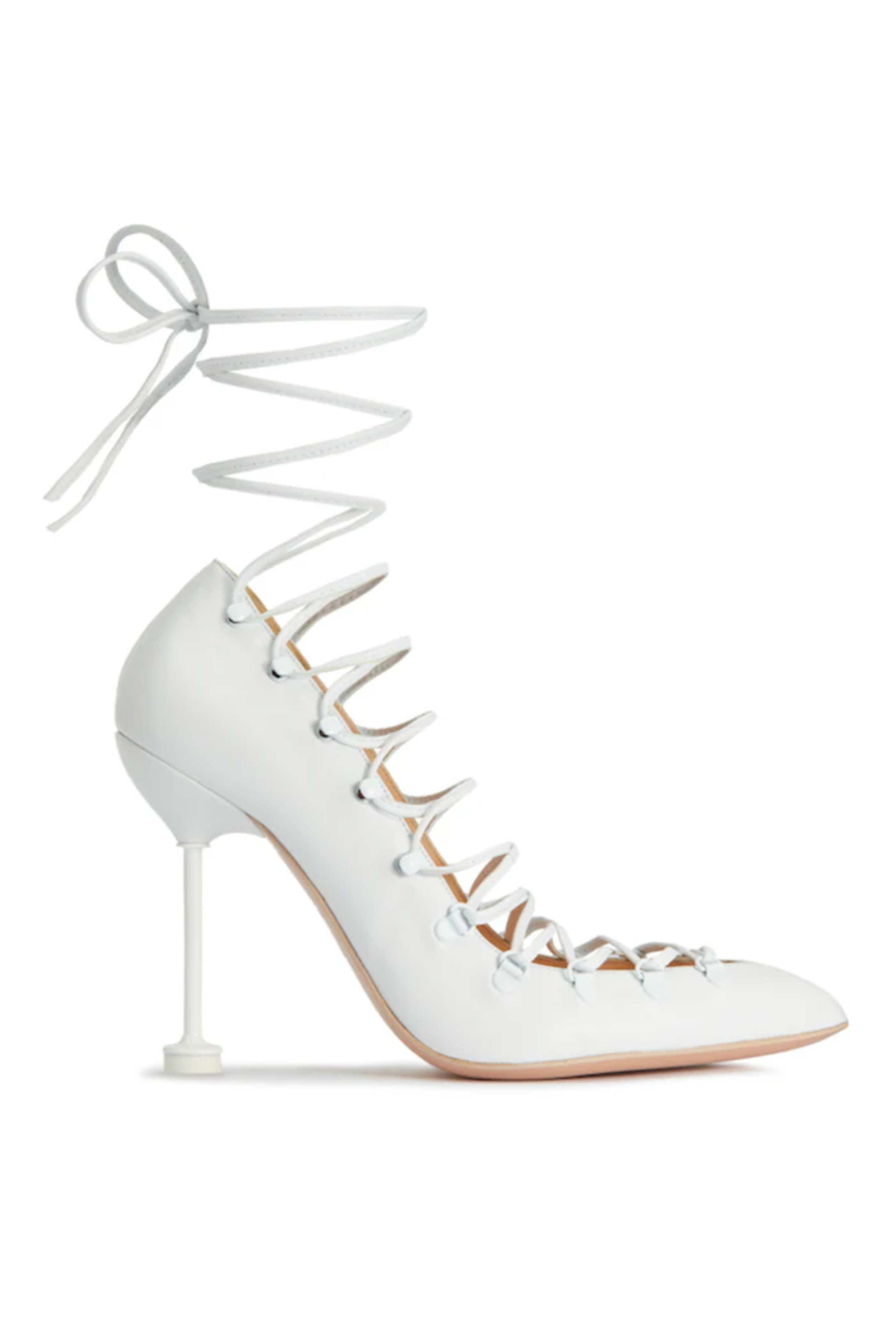 DITA Lace Up Pumps - White